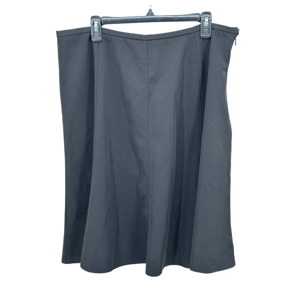 Tracy Evans Skirt Womens 18 Black A-Line‎ Zip Stretch Minimalist Office Work